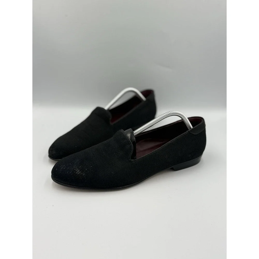 Vintage Cole Haan Formal Venetian Loafers Men's 10.5 M Black Slip On Textured
